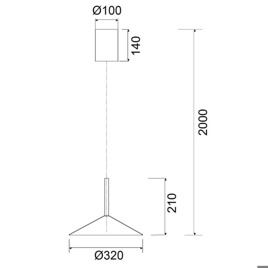 Lampada a sospensione saliscendi nero disco 9w 3000k