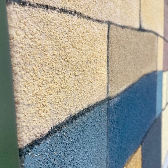 Quadro mosaico moderno dipinto 120x160 cm applicazioni in oro