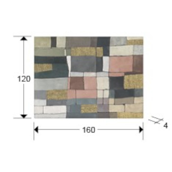 Quadro mosaico moderno dipinto 120x160 cm applicazioni in oro