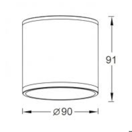 Faretto per esterno da soffitto cilindro antracite