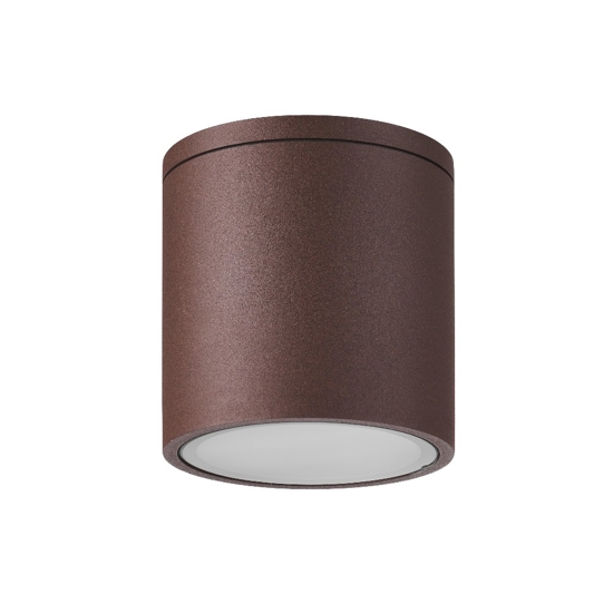 Faretto per esterno cilindro marrone corten
