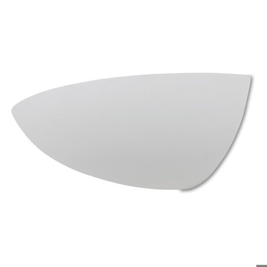 Applique angolare di gesso ceramico bianco
