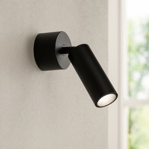Applique da parete nero led 5w 3000k isyluce focus slim