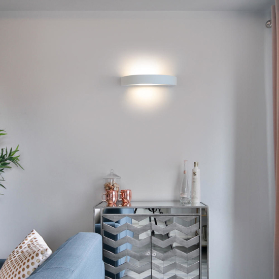 Applique in gesso ceramica bianco design moderno