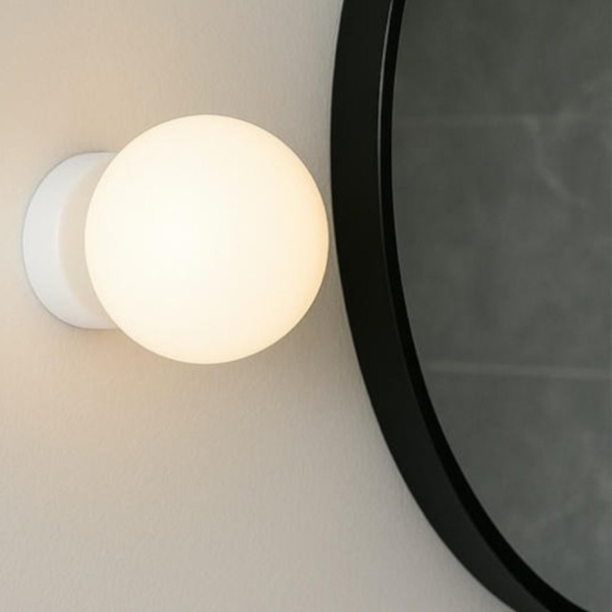 Perenz maga applique da bagno sfera vetro 15cm