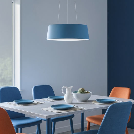 Stilnovo oxygen lampadario design moderno led 3000k dimmerabile azzurro
