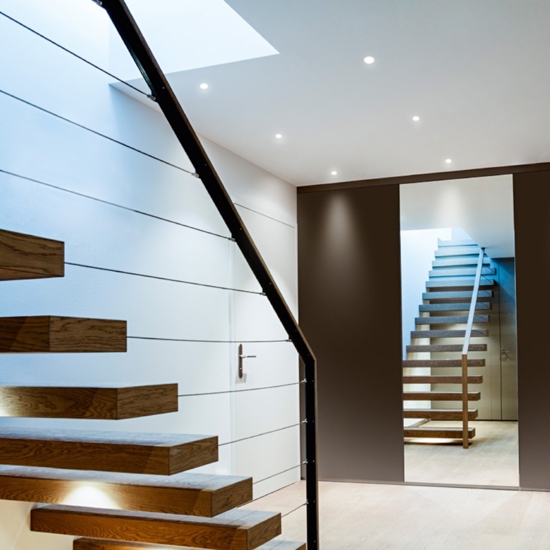 Faretto in gesso da incasso per controsoffitto rotondo isyluce