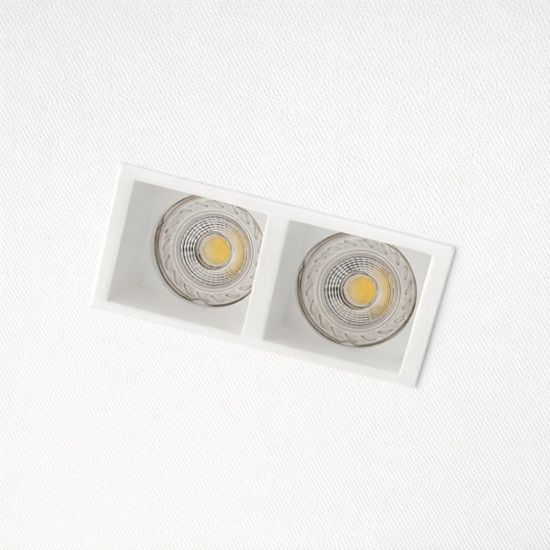 Isyluce faretto cestello 2 luci di gesso da incasso