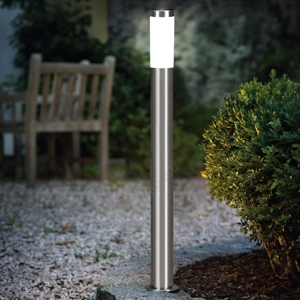 Lampione tubolare da giardino acciaio inox helsinki eglo