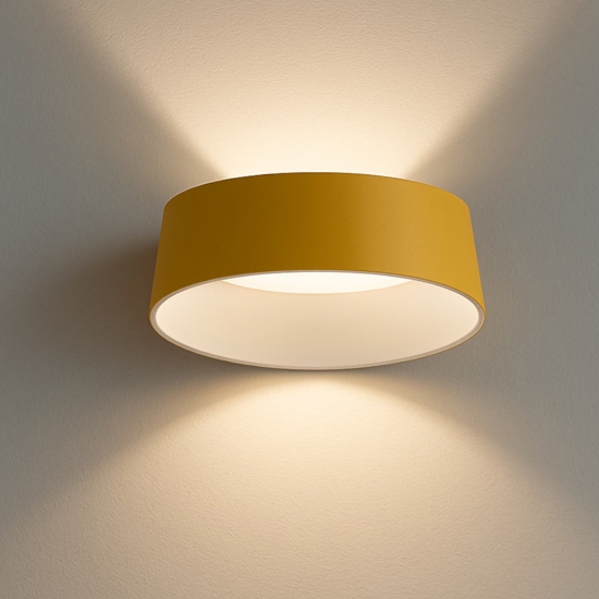 Stilnovo oxygen applique giallo  led 3000k dimmerabile moderna