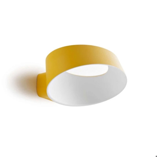Stilnovo oxygen applique giallo  led 3000k dimmerabile moderna