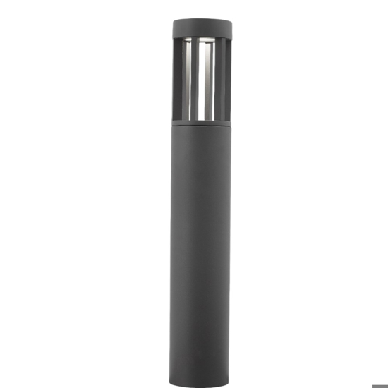 Lampione antracite moderno da giardino led 8w 3000k