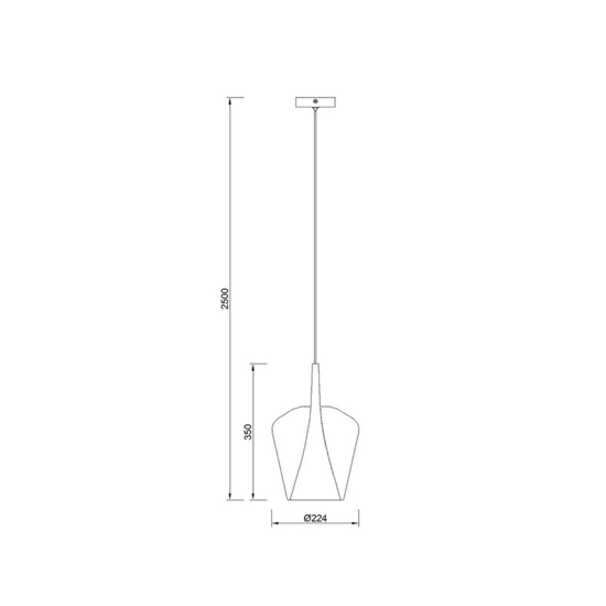 Lampada a sospensione vetro cromo design luce pendente