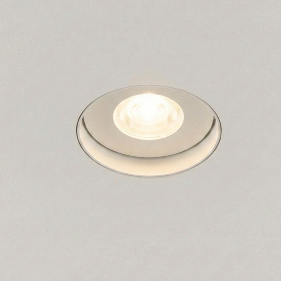 Faretto a soffitto per bagno da incasso rotondo bianco