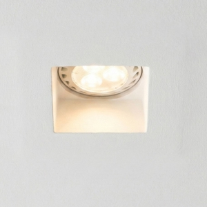 Isyluce faretto quadrato in gesso da incasso a soffitto