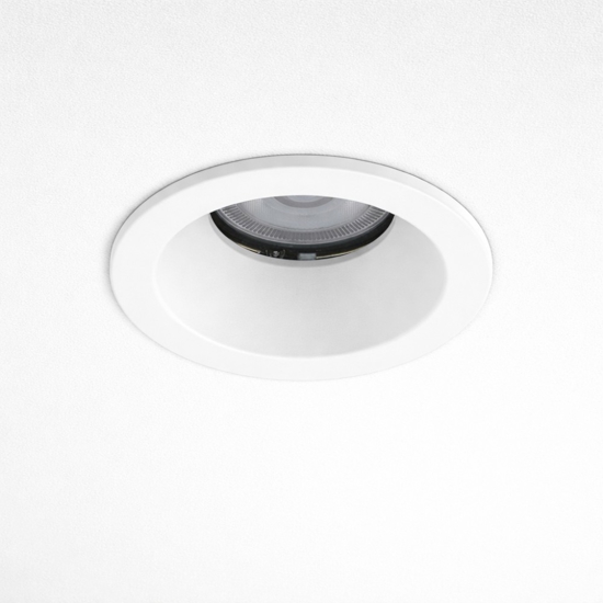 Faretto per bagno bianco rotondo da incasso a soffitto
