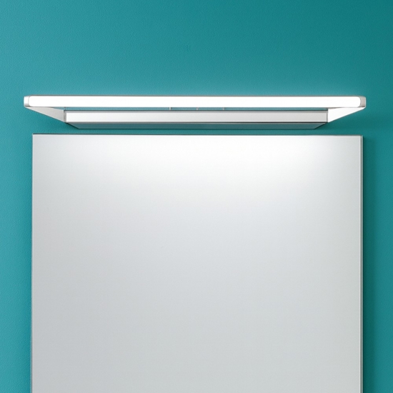 Applique da bagno 43cm circular linea light cromo led 8w 3000k fp