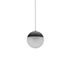 Lampadario a sospensione sfera nera led 10w 3000k per bagno