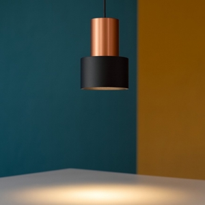Lampada a sospensione led 5w 3000k nero oro per isola penisola