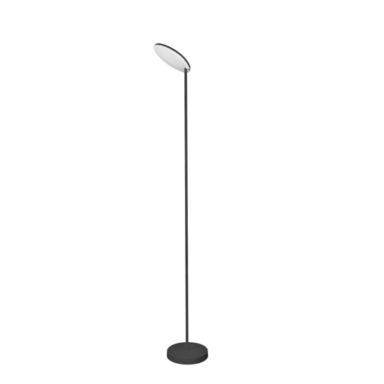Lampada da terra nera led 30w 3000k orientabile moderna