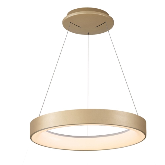 Lampadario anello 38cm oro sabbiato led 30w da 2700k a 5000k con telecomando app