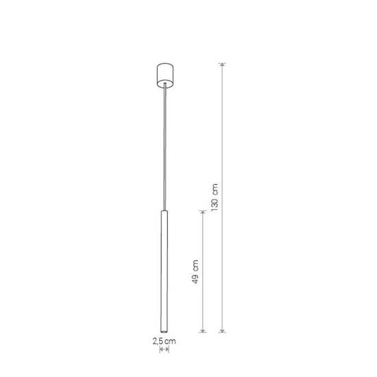 Lampada a sospensione cilindro oro 49 cm