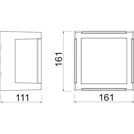 Applique nero per esterni quadrato led 2700k 3300k 4000k