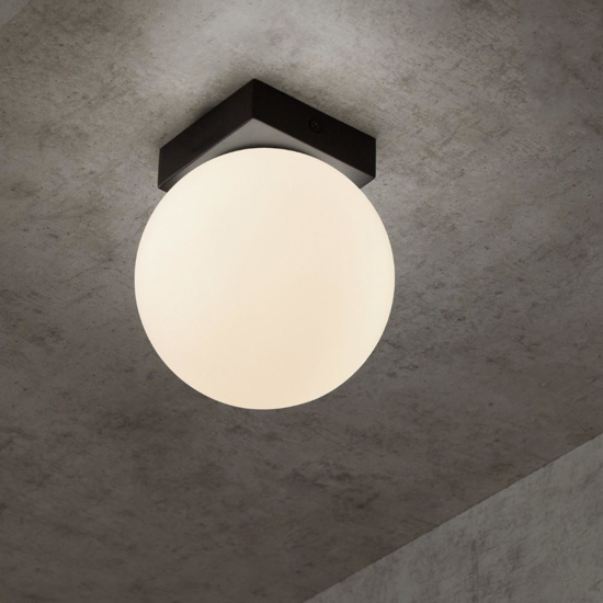 Plafoniera led 6w 3000k da parete soffitto nera