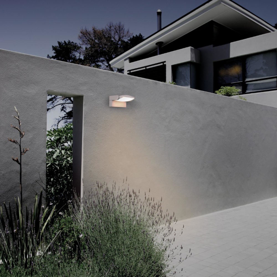 Applique per esterno bianco parabola girevole led 12w 3000k