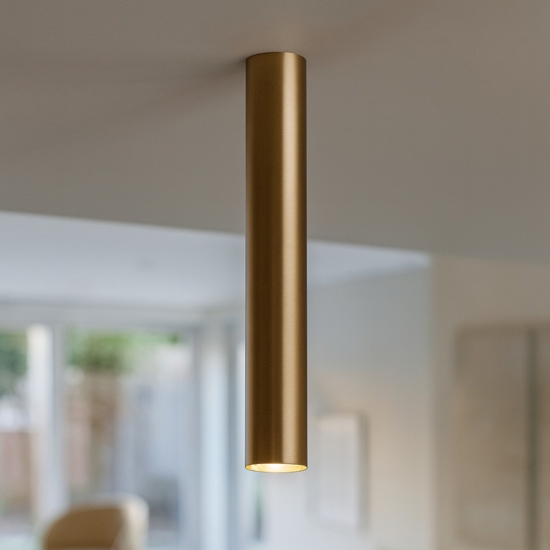 Faretto cilindro da soffitto oro ottone