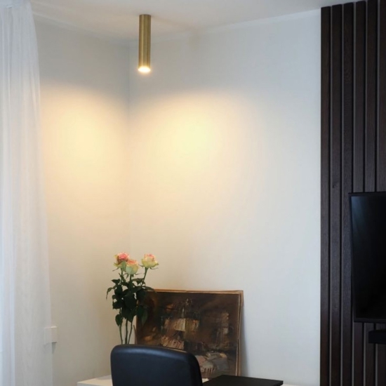 Faretto cilindro da soffitto oro ottone