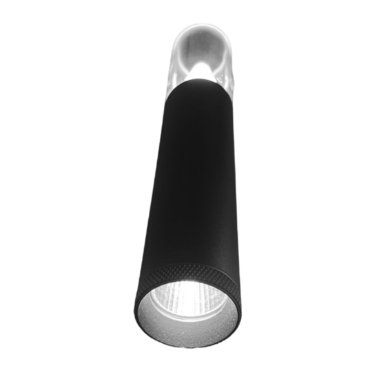 Lampada a sospensione design antracite cilindro led 7w 3000k