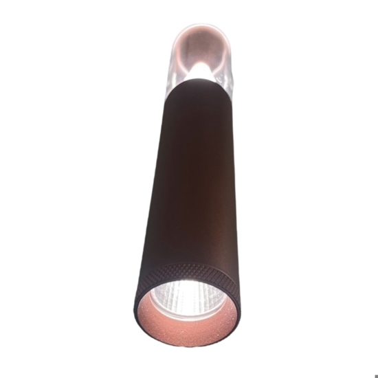 Lampada a sospensione cilindro design oro rosa led 7w 3000k