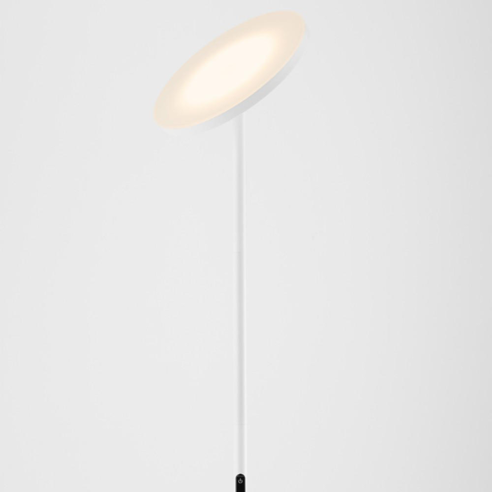 Piantana led 30w 3000k bianca moderna parabola orientabile