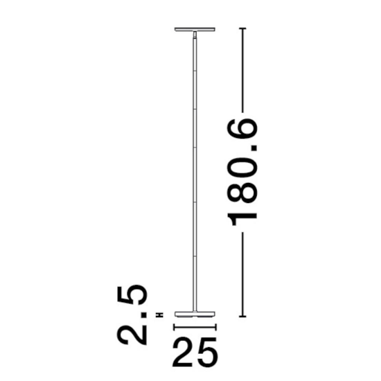 Piantana led 30w 3000k bianca moderna parabola orientabile