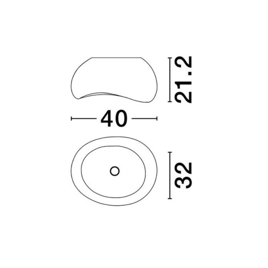 Plafoniera dal design moderno bianca 40cm per cucina