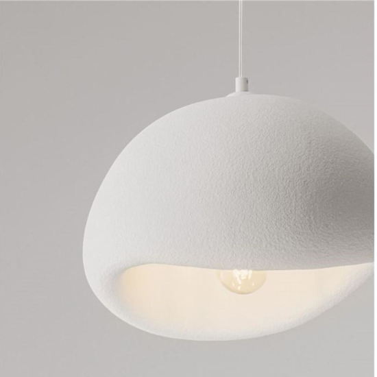 Lampadario 50cm per cucina bianco design japandi stile wabi sabi