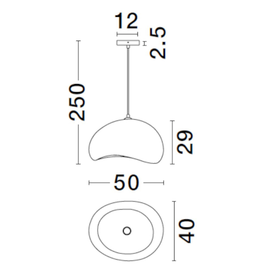 Lampadario 50cm per cucina bianco design japandi stile wabi sabi