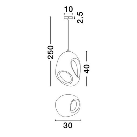 Lampada a sospensione design moderno resina bianca
