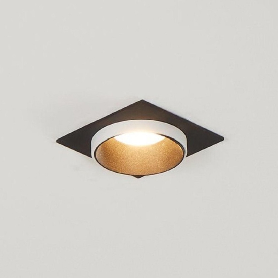 Carosso eglo faretto da incasso a soffitto quadrato nero bianco