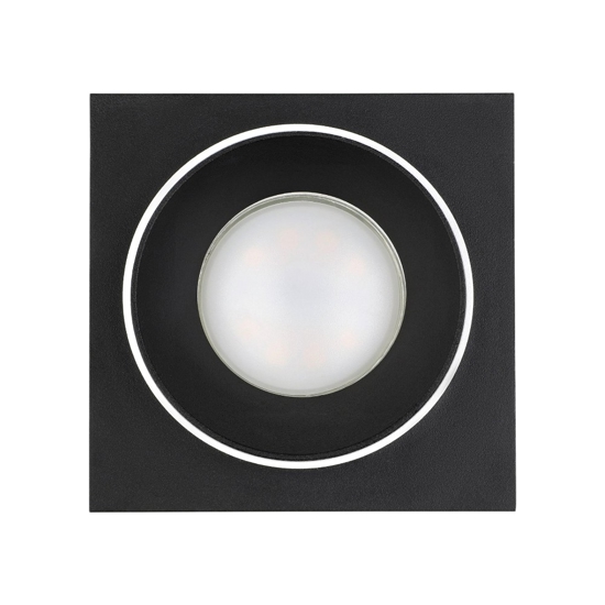 Carosso eglo faretto da incasso a soffitto quadrato nero bianco