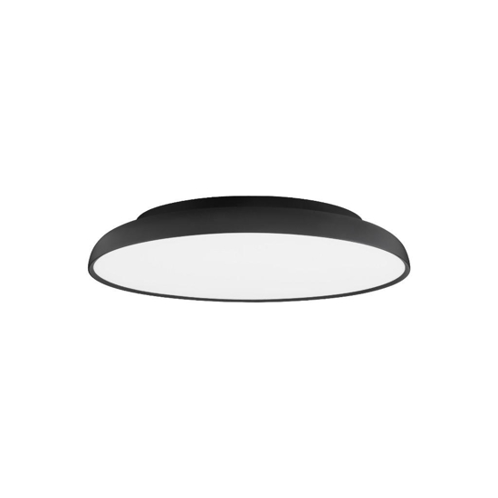 Plafoniera tonda nera led 3000k dimmerabile per soggiorno