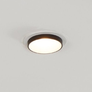 Carosso eglo faretto rotondo bianco bordo nero da incasso a soffitto