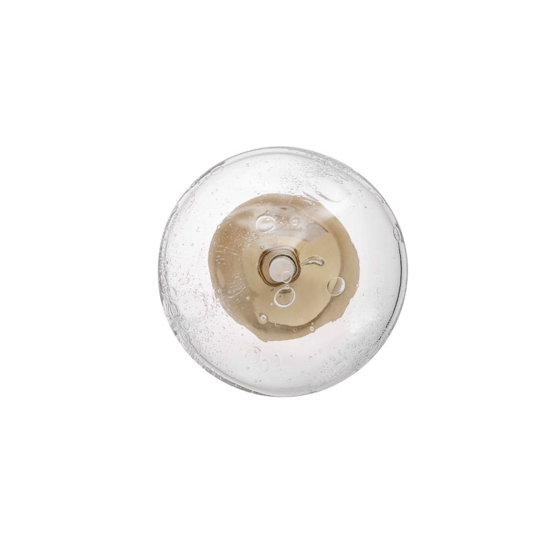 Applique da parete oro sfera in vetro trasparente