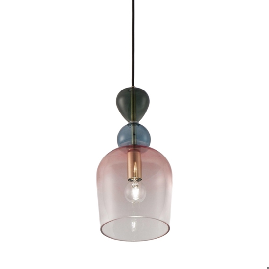 Lampada oro moderno vetro colorato