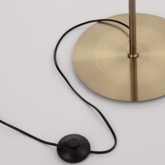 Lampada da terra moderna colore oro sfere di vetro