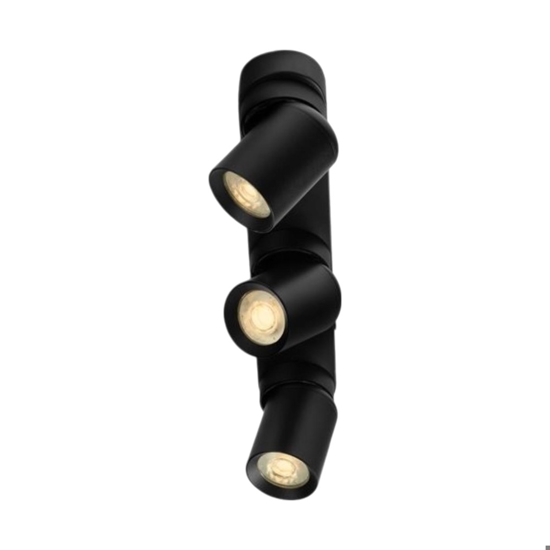 Plafoniera per cucina nera con faretti orientabili moderna 3 luci