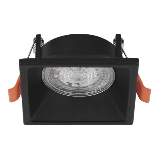 Faretto quadrato nero da incasso a soffitto