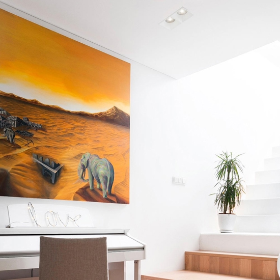 Faretto da incasso a soffitto in metallo quadrato bianco