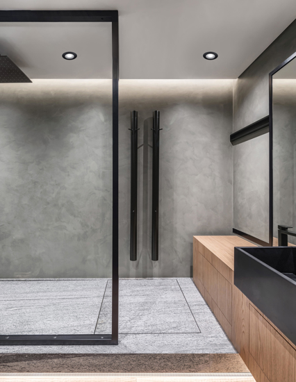 Faretto per bagno doccia da incasso nero rotondo ip44